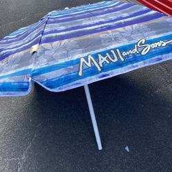 Maui & Sons Beach Umbrella and Chair 