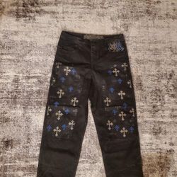 Lightly Worn Black Baggy Jeans