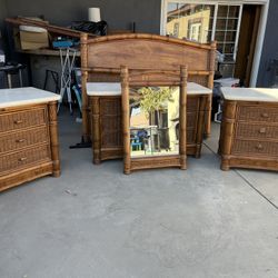 Rattan 5 Pc Bedroom Set
