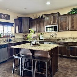 (4) Wooden Stools 24”H