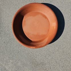 17" Made In Italy, Terra Cotta Pot Saucer