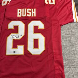 Deon Bush Signed Autograph Custom Jersey - Beckett Coa - Kansas City Chiefs