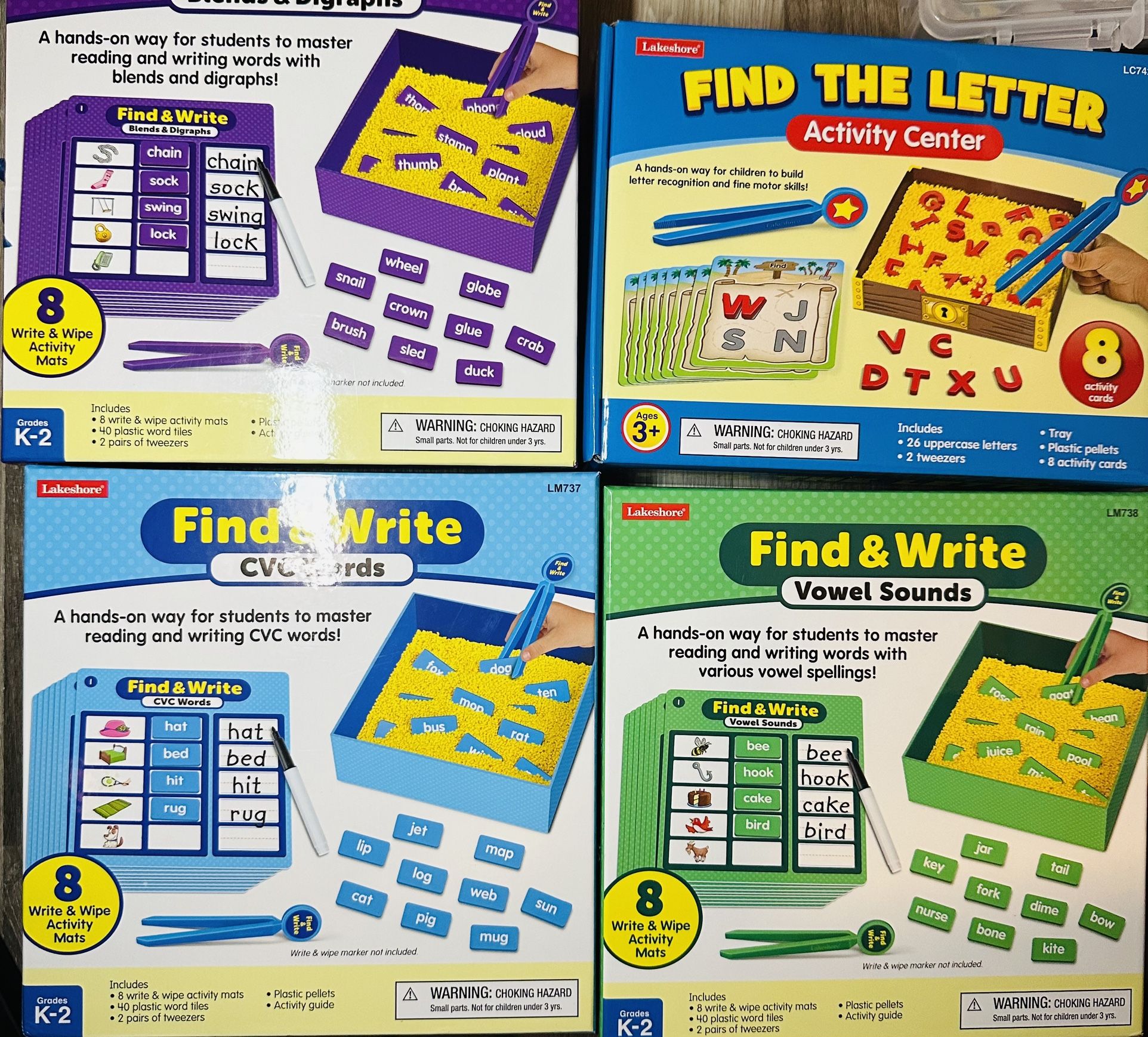 Lakeshore find and write phonics activity centers