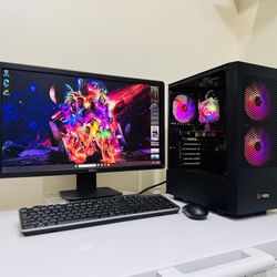 NEW DELL Gaming PC 8 Core I7 CPU @3,4GHz. Nvidia GTX 750TI. 256G SSD/500G HDD, 16G RAM. WIFI.Bluetooth. USB3. 460W PSU. 24” Monitor/Keyb,Mouse. Win11P