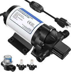 Water Pressure Diaphragm Pump 115V Self Priming Pump 4 GPM 45 PSI w/ Switch
