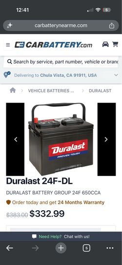 Duralast 24F-DL Car Battery