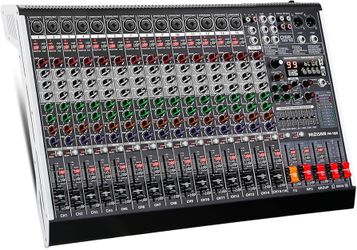 16 Channel Audio Mixer Professional Sound Mixing Board with 99 DSP Effects, 7-band EQ Digital DJ Mix