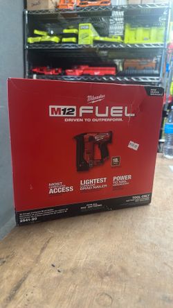 Milwaukee M12 FUEL 12-Volt Lithium-Ion Brushless Cordless 18-Gauge 1-1/2 in. Compact Brad Nailer (Tool Only)