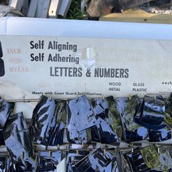 Mylar 3 inch Self Adhesive Letters and Numbers.