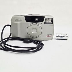 CANON SURE SHOT 60 Zoom 35mm Film Camera w/ Battery TESTED