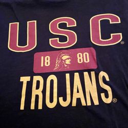 Black USC Trojans Shirt Tshirt Mens Medium M 1880