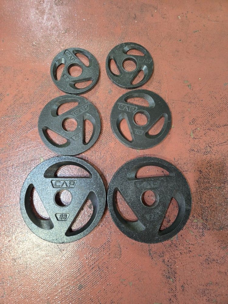 25-5-lbs Cap Olympic Weight Plate Set