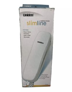 Uniden Slimline White Corded Telephone Landline Model 1100