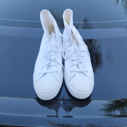 All White Converse 