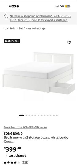 Ikea 2 Drawer Queen Bed