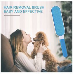 Hair Remover, Cat & Dog Fur Remover - Upgraded Animal Pet Hair Remover Brush with Self-Cleaning Base Efficient Double-Sided Perfect for Clothing, Cou Thumbnail