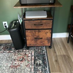 Printer Table And Drawers 