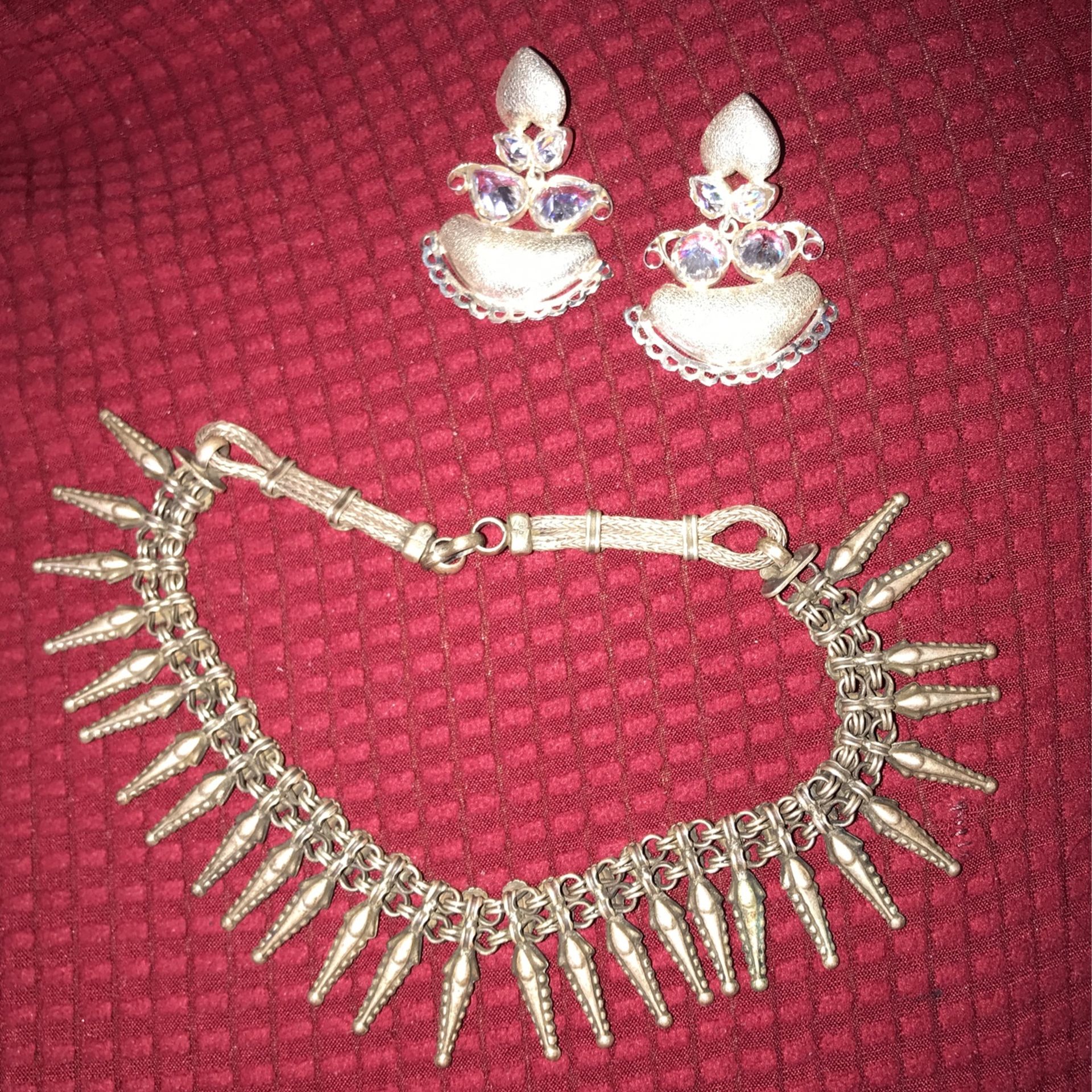 Necklace and earrings