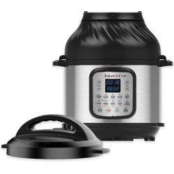 Instant Pot Duo Crisp 11-in-1 Air Fryer and Electric Pressure Cooker Combo with Multicooker Lids that Fries, Steams, Slow Cooks, Sautés, Dehydrates, &