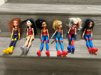 DC Comics Super Hero Girls Barbie Doll Lot of 6 Batgirl Supergirl Wonder Woman everything for only $13