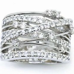 *❤️❤️❤️* Created White Sapphire Ring Stamped 925 Sizes 5/6/7/12 *See My Other 800 Items *