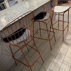 Bar Stools(3) Rose Pink