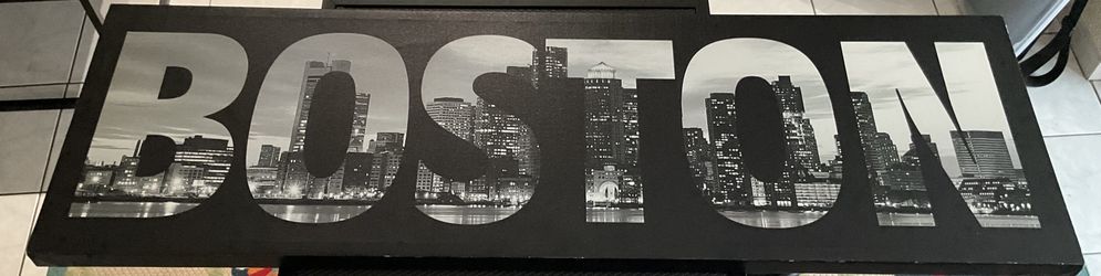 Wall Art Boston skyline print on canvas