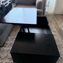 Black Lift Top Coffee Table 