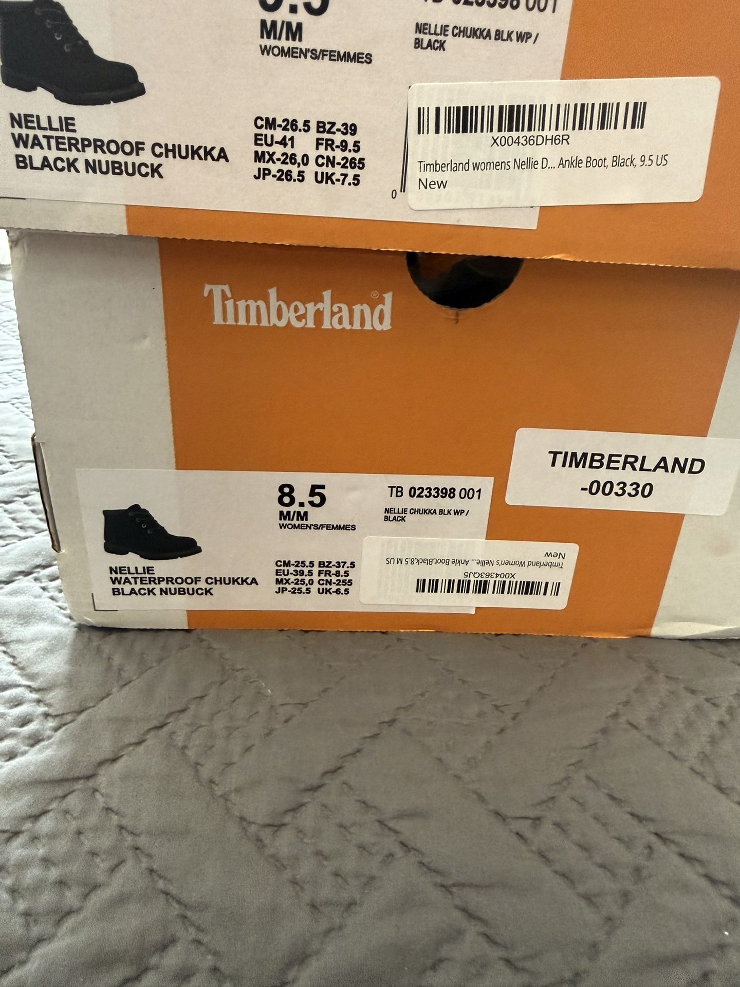 NIB TIMBERLAND WOMENS NELLIE CHUKKA BOOTS BLACK 8.5