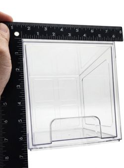 Stackable Clear Plastic Storage Drawer featuring a transparent see-through body and a built-in pull-out handle