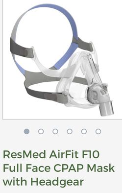 New ResMed AirFit F10 Full Face CPAP Mask with Headgear Medium