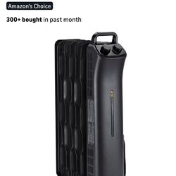 Amazon Basics Portable Oil Space Heater with 7 Oil-Filled Fins, 3 Heat Settings, Adjustable Thermostat, Tip-Over and Overheat Protection, ETL Safety C