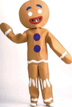 Costume Halloween Shrek Forever After Kids 2pc Gingerbread Man Costume kids Large 12-14