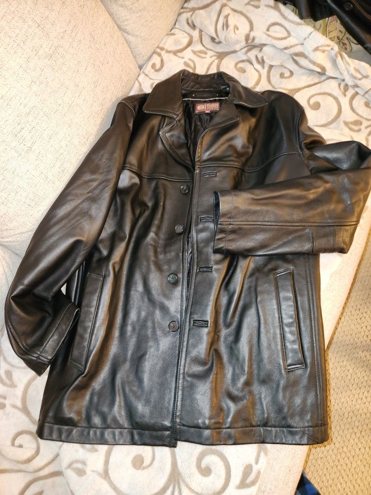 Men's Car Coat Leather Jacket