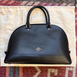 Coach Sierra Satchel Leather Black purse bag handbag F32718