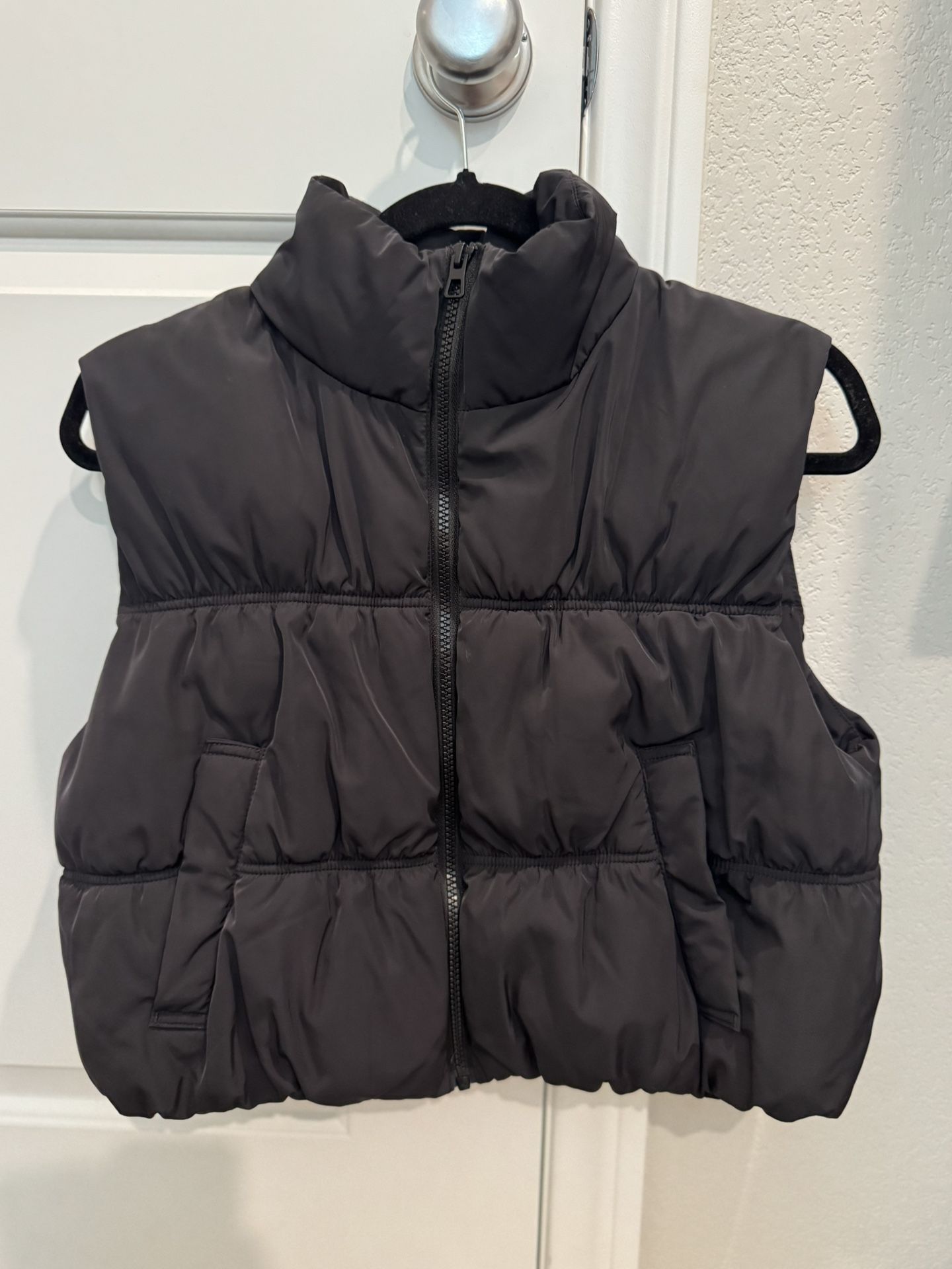 Black Puffer Vest 