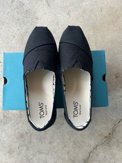 Toms shoes, women’s 8.5, alpargata plus, black canvas NEW