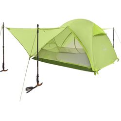 ATEPA Ultralight Camping Tent, 2 Person Lightweight Backpacking Camping Tent Outdoor Tent Waterproof Windproof Tent with Rainfly for Family Beach, Out