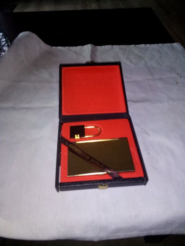 Card Holder Gold Plated New In The Box