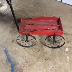 Decorative Red Wagon
