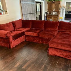 Custom Maroon Red Urbanism Couch