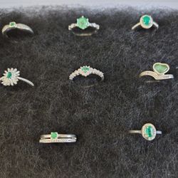 Vendo Lote de Anillos con Esmeralda de Muzo-Colombia