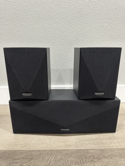 Kenwood CRS-156 Center Speaker + 2 Rear Speakers Set Tested Working