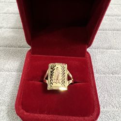 Virgen De Guadalupe Anillo Oro 14K / Virgen Of Guadalupe Ring 14K Gold