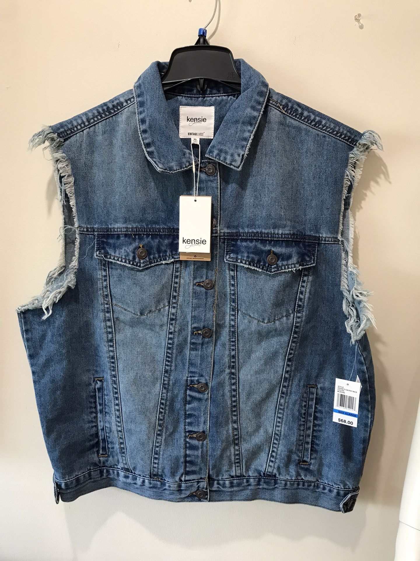 Kensie jeans vintage luxe jacket sleeveless/size L/Melbourne/nwt