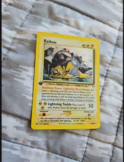 Pokemon..vintage 1st edition raikou CARDS GOING BACK UP