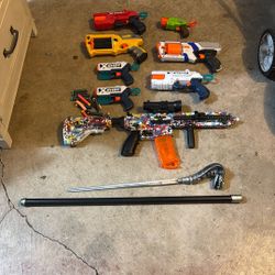 Nerf And Orbi Guns With Bullets 