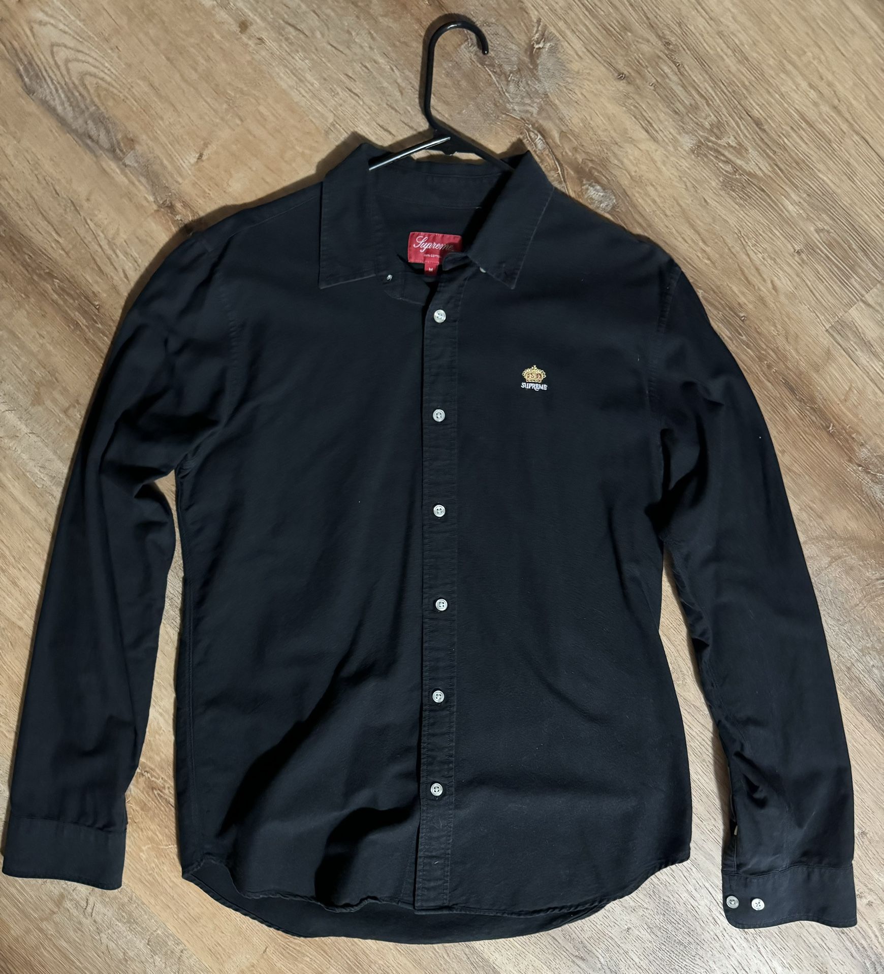 Black Supreme Button down Sz M