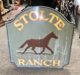 Vintage Hand Painted Ranch Sign