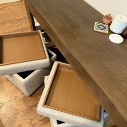Table And Storage Seats